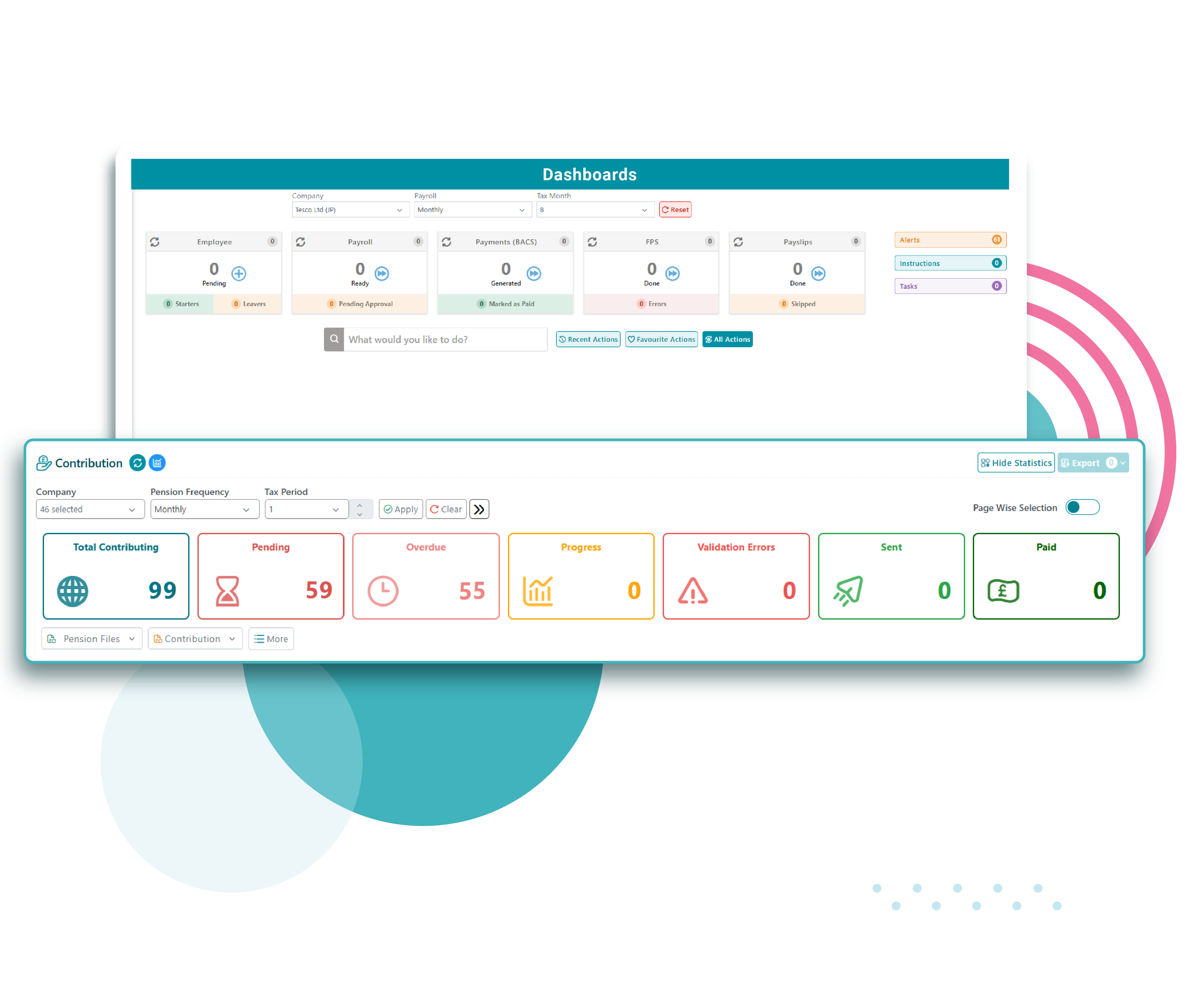 Intuitive payroll dashboard