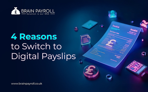 Illustration showing benefits of digital payslips