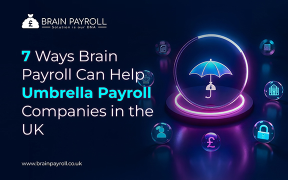 Illustration showing how Brain Payroll helps umbrella payroll companies in the UK