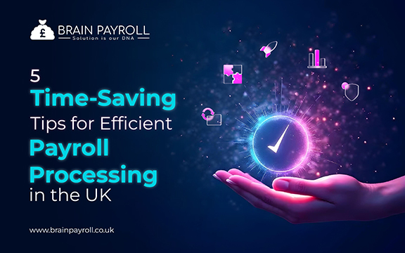 Illustration for time-saving tips for efficient payroll processing in the UK